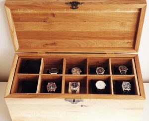 coffret à montres en chêne massif