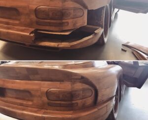 réparation voiture en bois