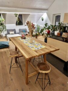 tables haute en chêne massif