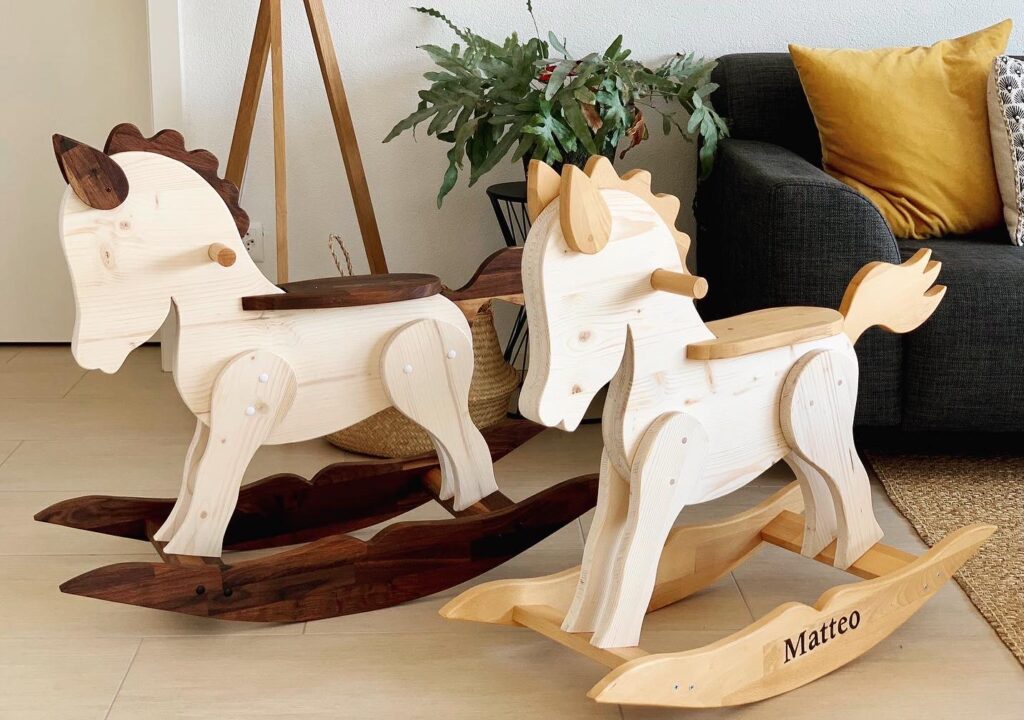 cheval à bascule artisanal