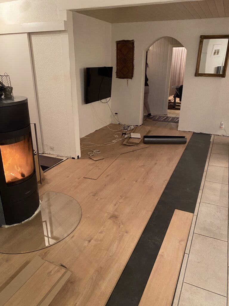 Pose d'un parquet flottant