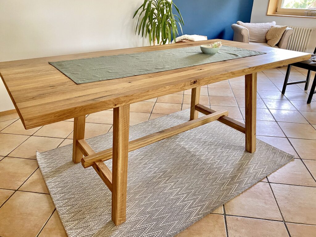 Table sur mesure en chêne massif style "farm table"